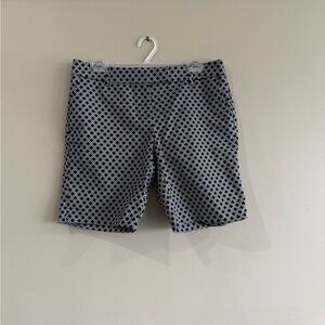 Katherine Barclay Black and White Flat Front Shorts